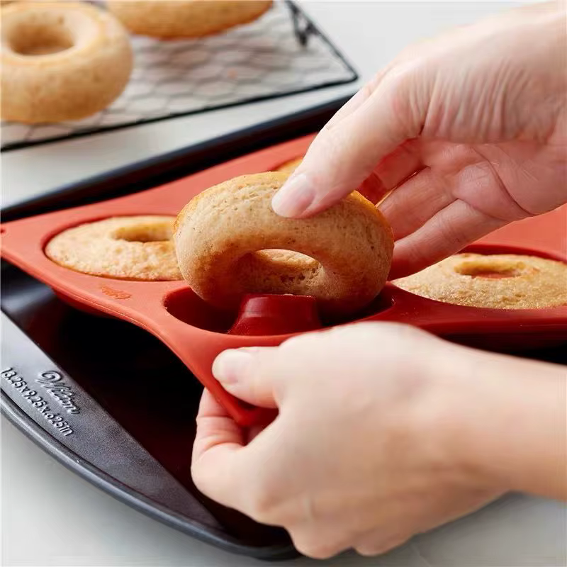 Fabricant de beignets en Silicone 3D, bricolage, pâtisserie, biscuits, chocolat, moules ronds, Muffi