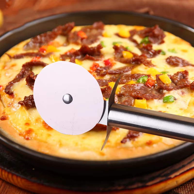 Acier inoxydable Pizza roue unique coupe outils diamètre 6.5 CM ménage Pizza couteau gâteau outils r