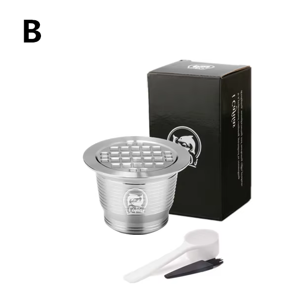 Filtre à café réutilisable ICafilas pour Machine Nespresso avec capsule en acier inoxydable pour Nos