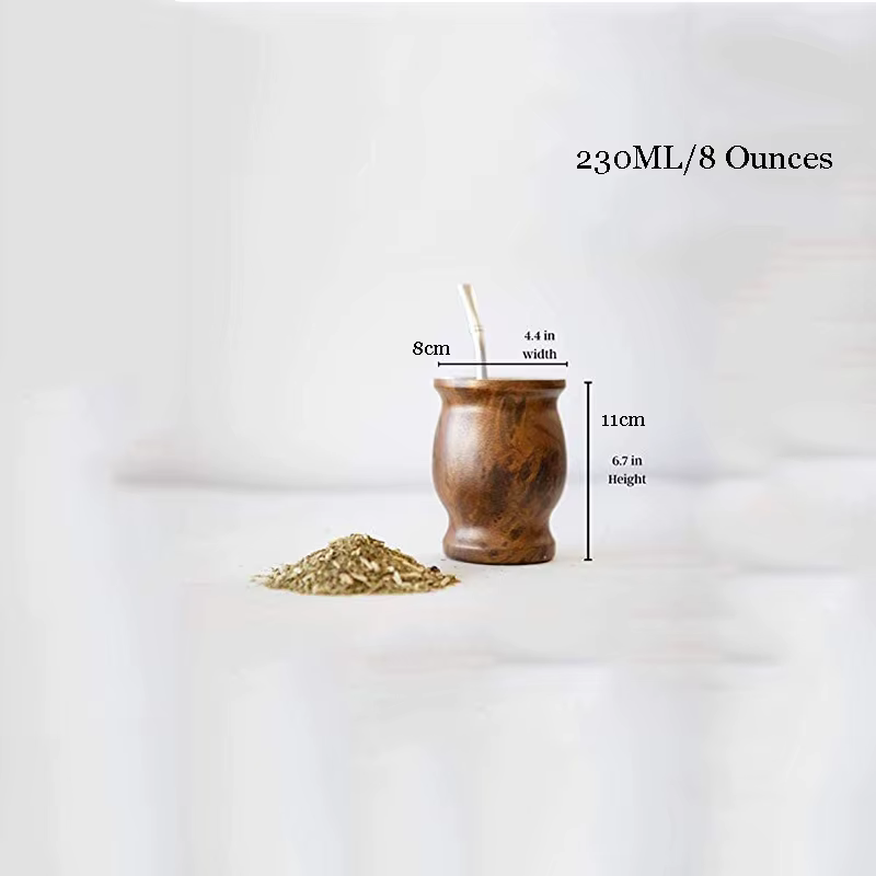 Le ensemble Yerba Mate comprend une tasse à thé Mate en acier inoxydable 18/8 à double paroi, une Bo