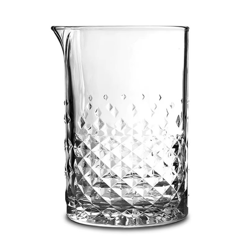 Verre à mélanger les cocktails, bécher de barman, verre à agiter les cocktails avec fond épais et lo