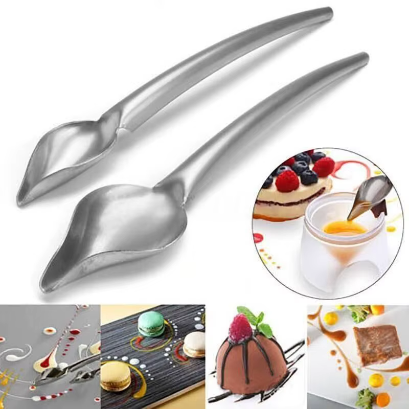Cuillère à crayon pour Sauce crème au chocolat, cuillère de décoration créative pour décoration de g