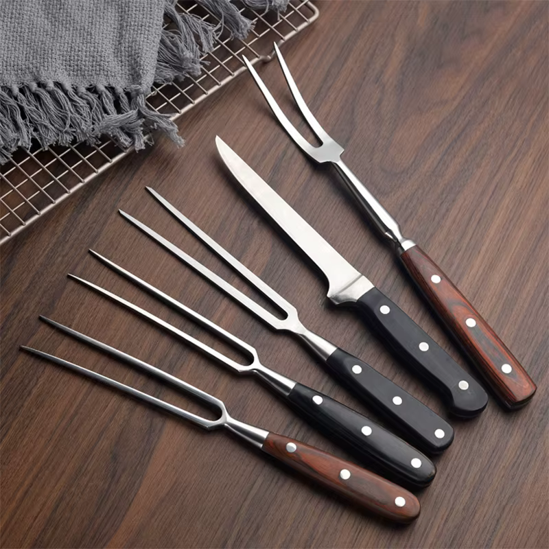 Fourchette de Barbecue outils de gril de boeuf accessoires de Barbecue en acier inoxydable Portable