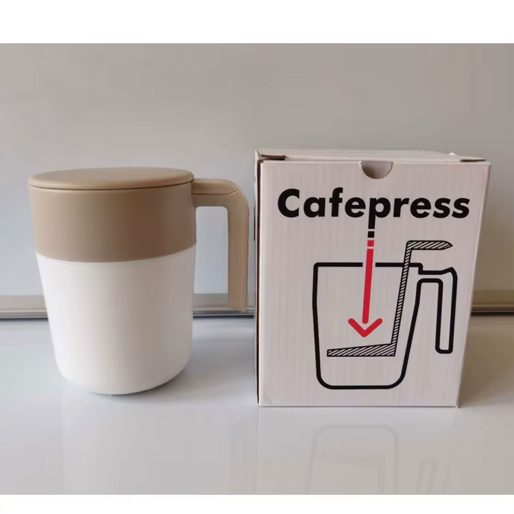 Tasse à Pression Française de 8OZ, Cafetière ou Théière avec Infuseur, Thermos en Plastique Original