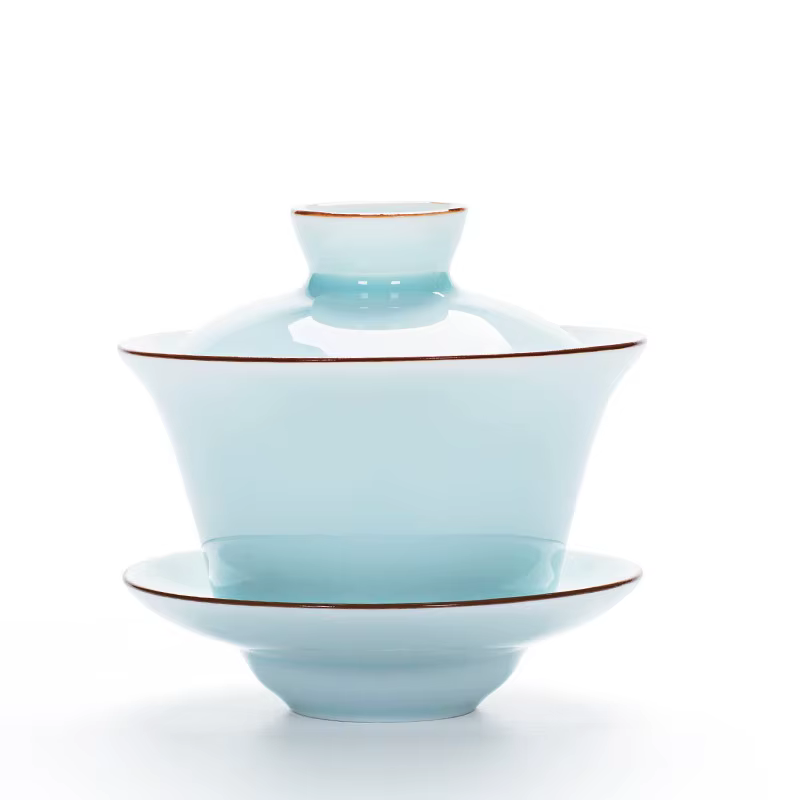 Tureen à thé céladon, service à thé Kung Fu, fleur Gaiwan, bouilloire Puer, théière pour amoureux, a