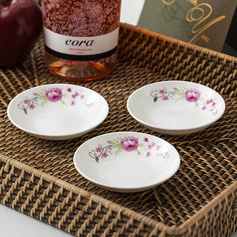 Wourmth-Assiettes en porcelaine Sophia, assiette à fleurs rurales créatives, assiette à steak occide
