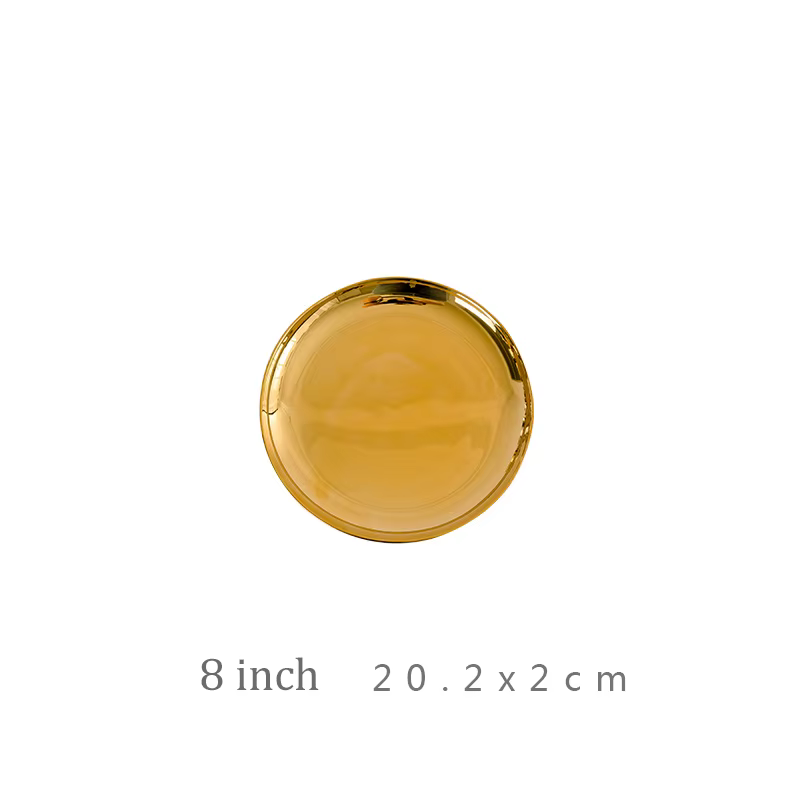 Ins – tasse à café en or plaqué argent, tasse à thé en porcelaine plaquée or effet miroir, verres cr