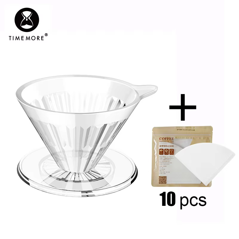 TIMEMORE-Tasse portable réutilisable PRCoffee Pound, PC en forme de V, papier filtre, envoyer à la m