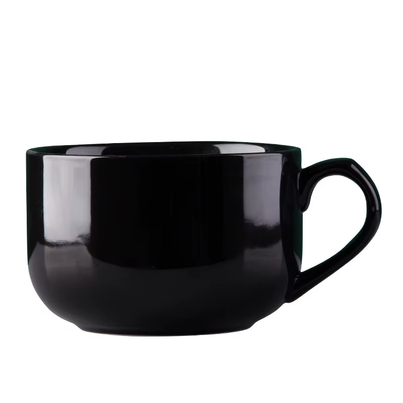 Tasse à café en céramique de grande capacité, tasse à thé au lait, bol à nouilles instantanées, peti