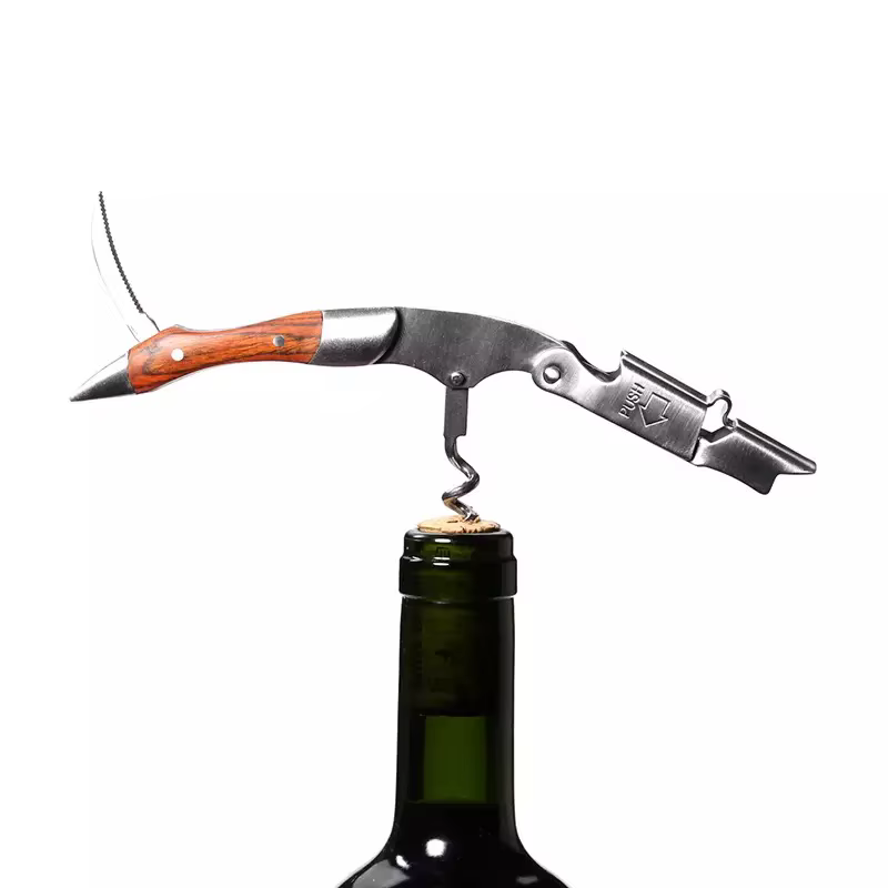 Ouvre-bouteille de bière en acier inoxydable, tire-bouchon pour serveurs professionnels, étui en cui