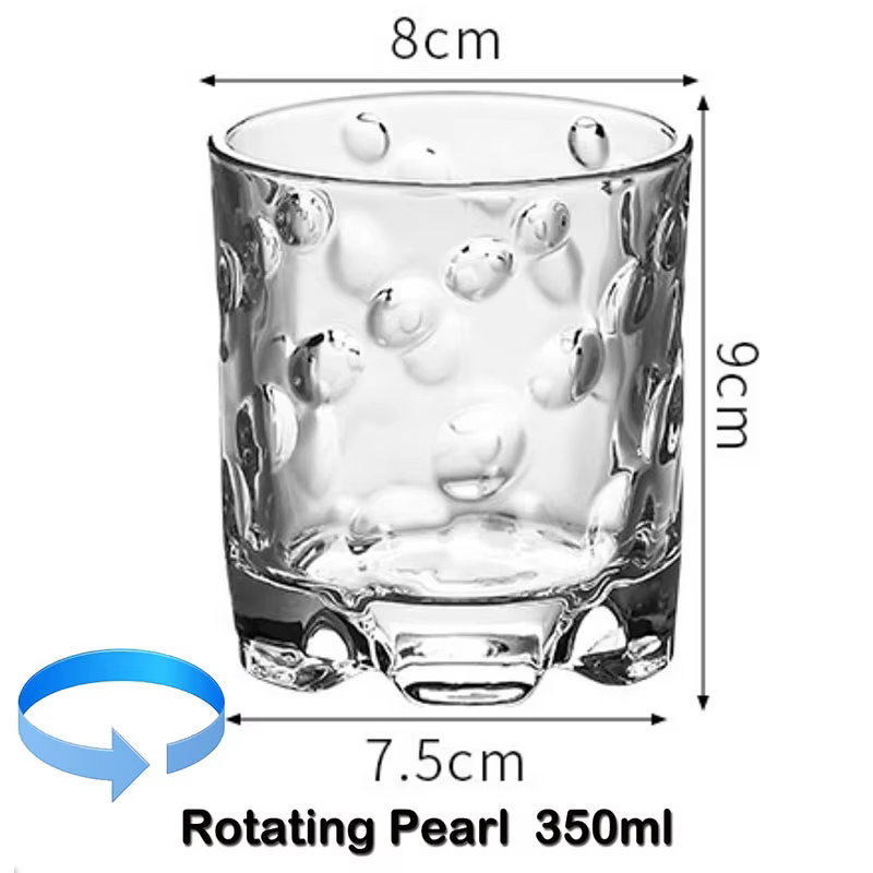 Verre à whisky rotatif, verre à l'ancienne pour boire du Bourbon, des cocktails ou du thé, Whisky