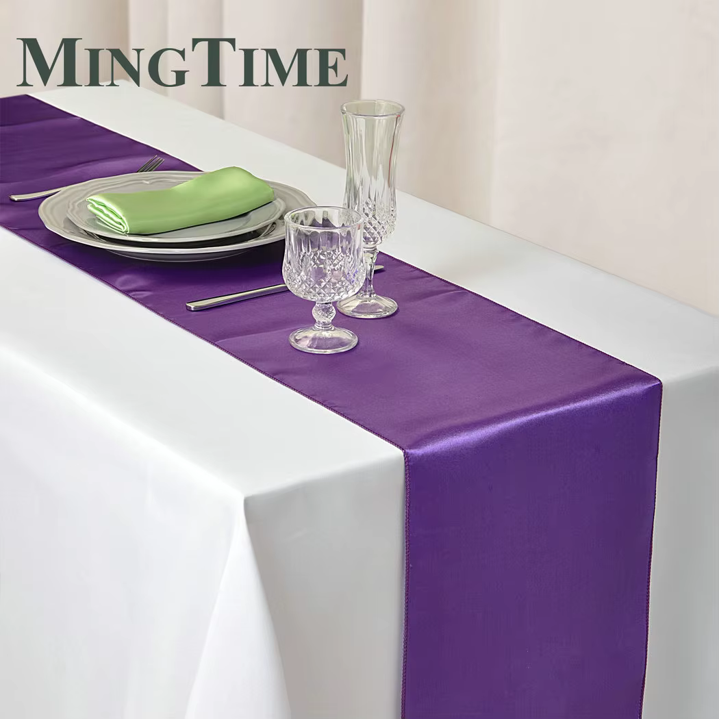 Chemin de Table en Satin 30cm X 275cm, fourniture de fête de mariage, maison de noël, café moderne,