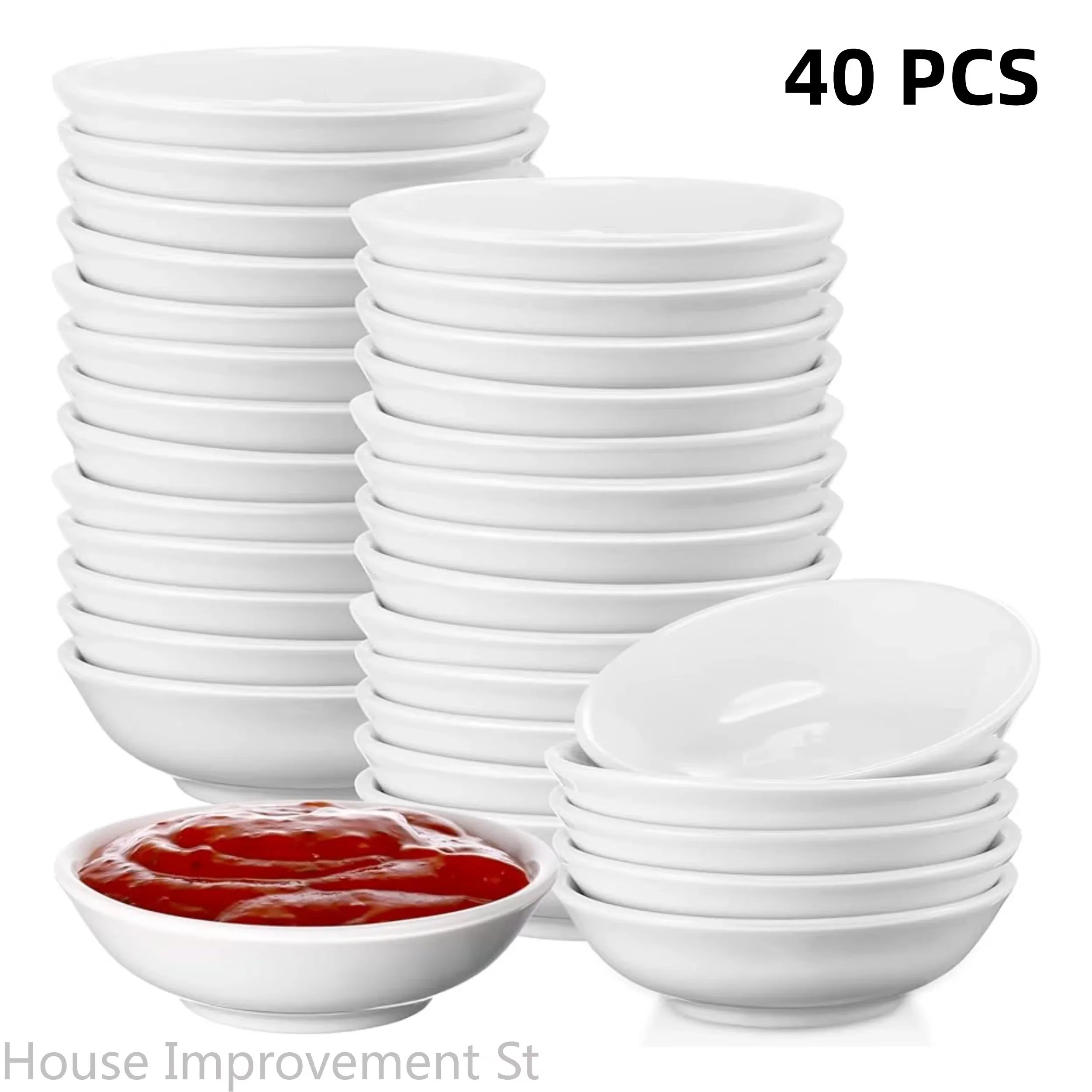 Ensemble de 40 plats à Sauce soja, petit bol de service, Mini assiettes à apéritif, petits bols à Sa