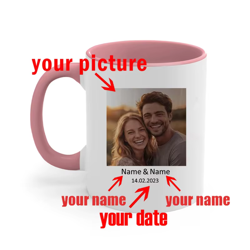 Mug photo personnalisé avec texte |   Mug à café personnalisé avec photo, cadeau pour elle |   Tasse