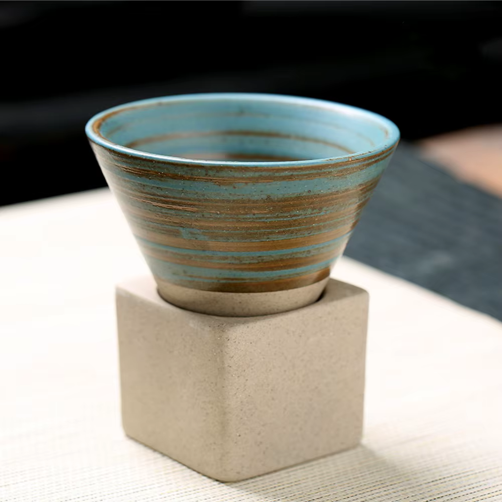 Tasses à café en poterie grossière de 100ml, tasses à thé en céramique de Style japonais, tasse rétr
