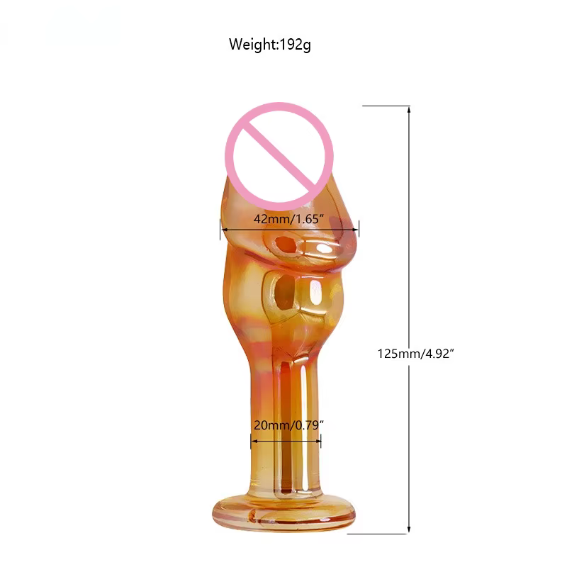Godemiché en verre de cristal en forme de pénis réaliste, perles en verre, point G, Plug Anal, jouet