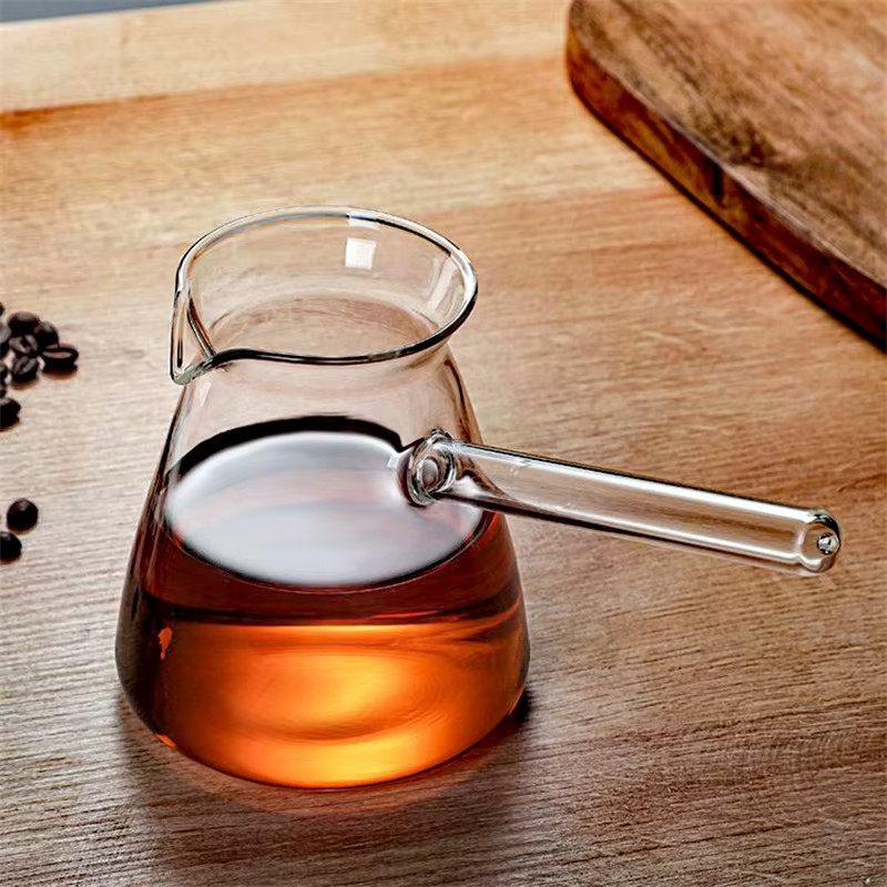 Cafetière en verre résistante à la chaleur, pichet à thé, pichet à beurre, bouilloire, poignée de ch