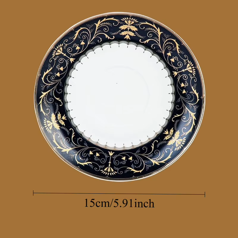 Assiette à dîner en céramique, 1 pièce, style européen, pour desserts, dim sum, légumes, plats princ