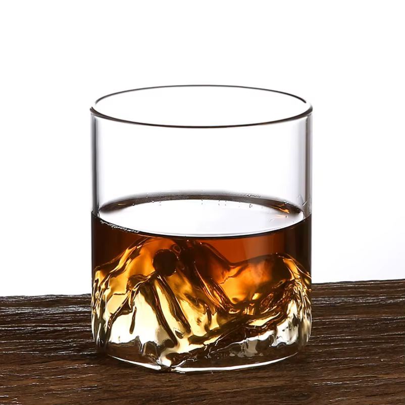 Ensemble de verres à whisky Guanshan 3D de 5 oz, verre en cristal transparent, adapté pour boire du 