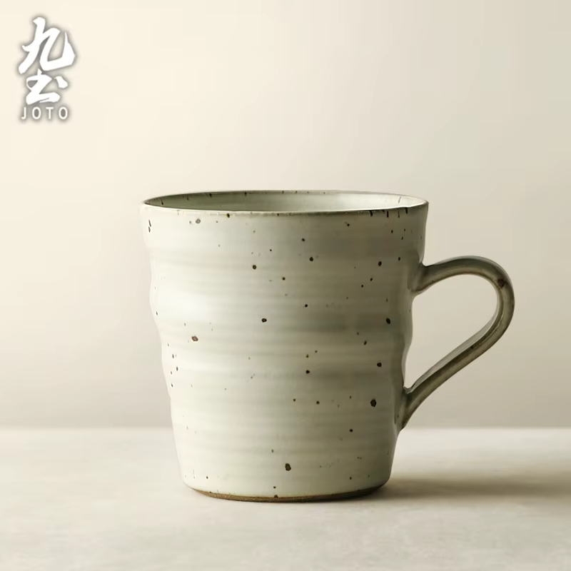 Tasse à café en grès artisanal Vintage faite à la main, tasse en céramique au Design créatif, coffre