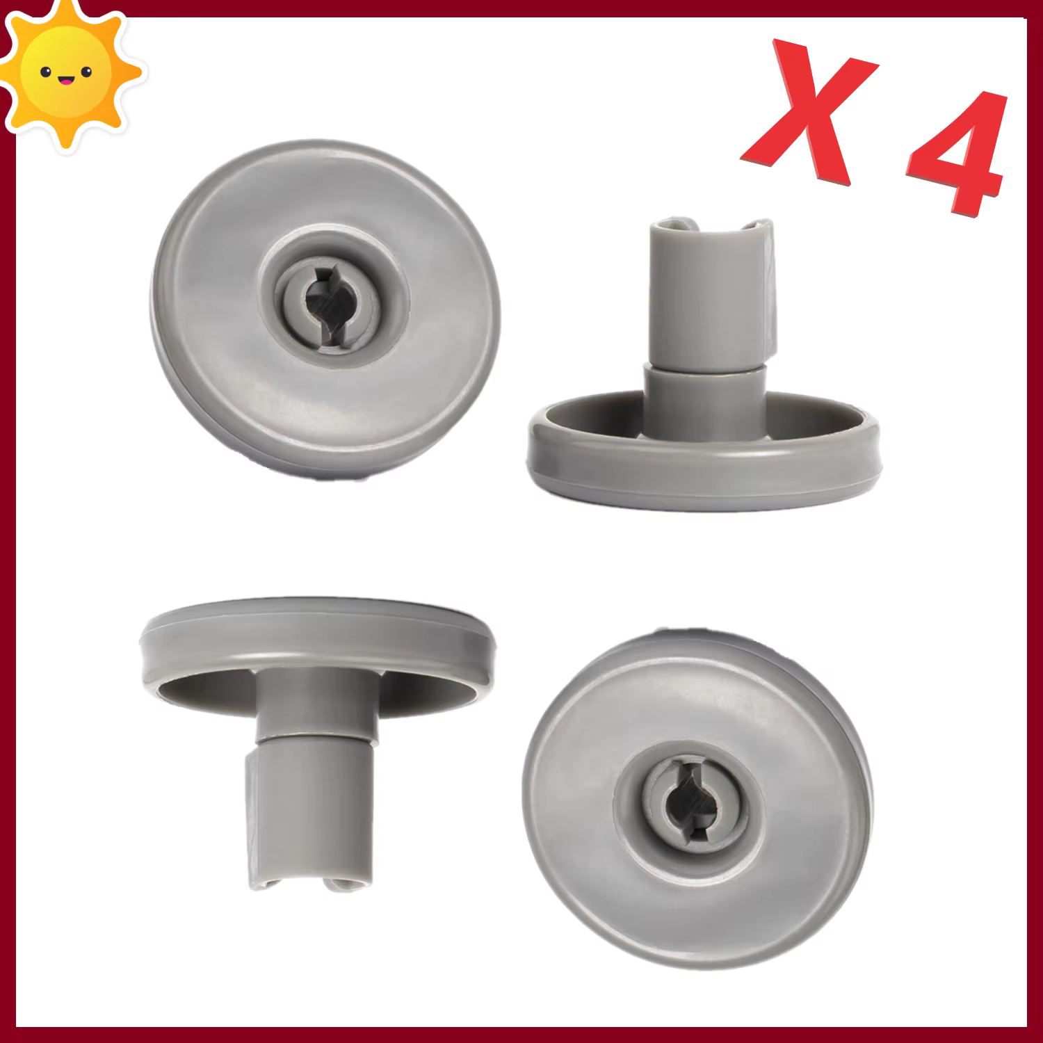 Roues pour lave-vaisselle, 4 pièces, roues pour panier inférieur, pour AEG Electrolux FAVORIT Zanuss