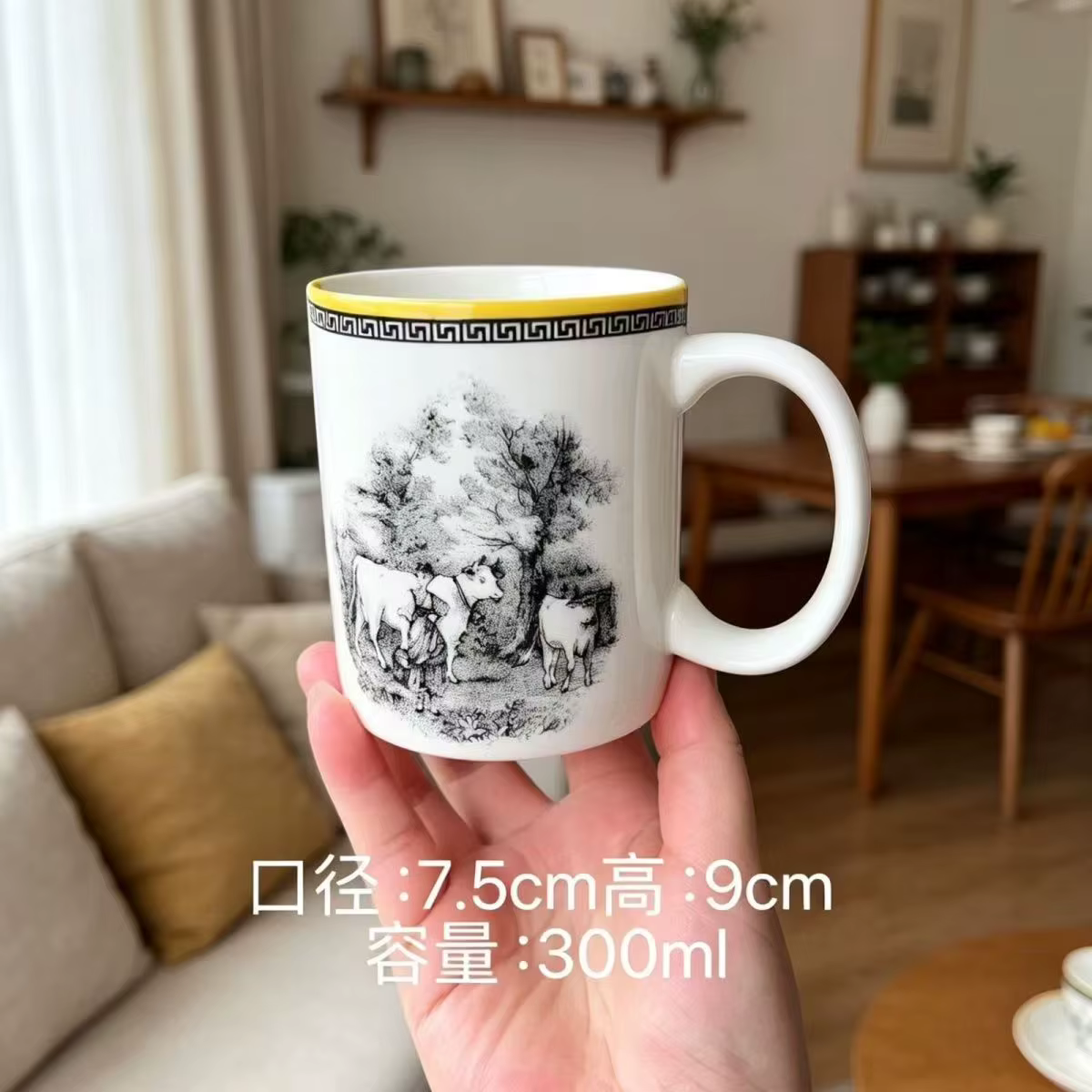 Assiette alimentaire en porcelaine, tasse à café, thé, tasse à lait, vaisselle, vaisselle, plat à no