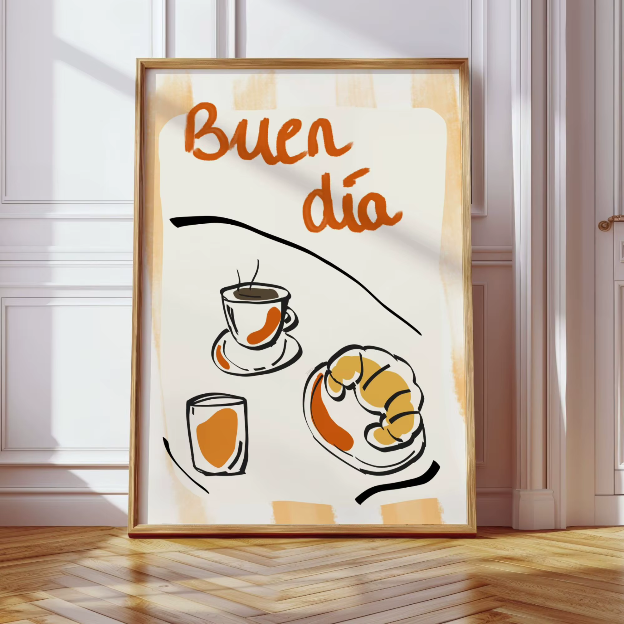 Affiches et impressions tendance de café latte et d'espresso pour la cuisine, art mural, peinture su