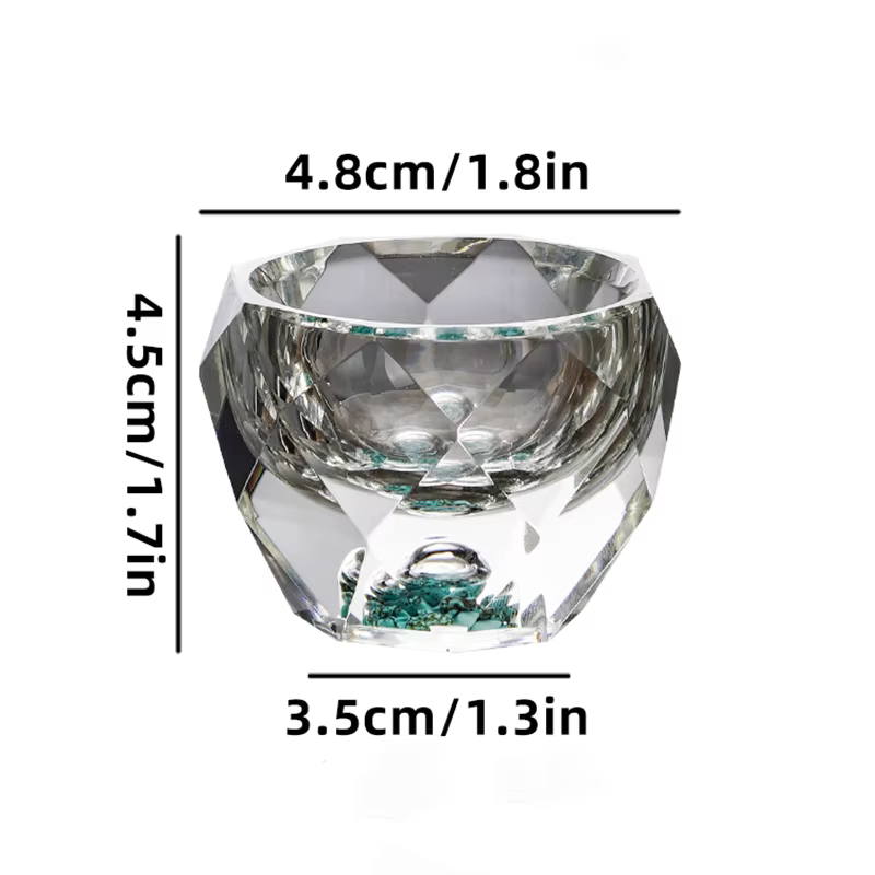 Verres à Shot en diamant à facettes de 50ML, 1 pièce, tasse en verre de cristal à Double fond pour w