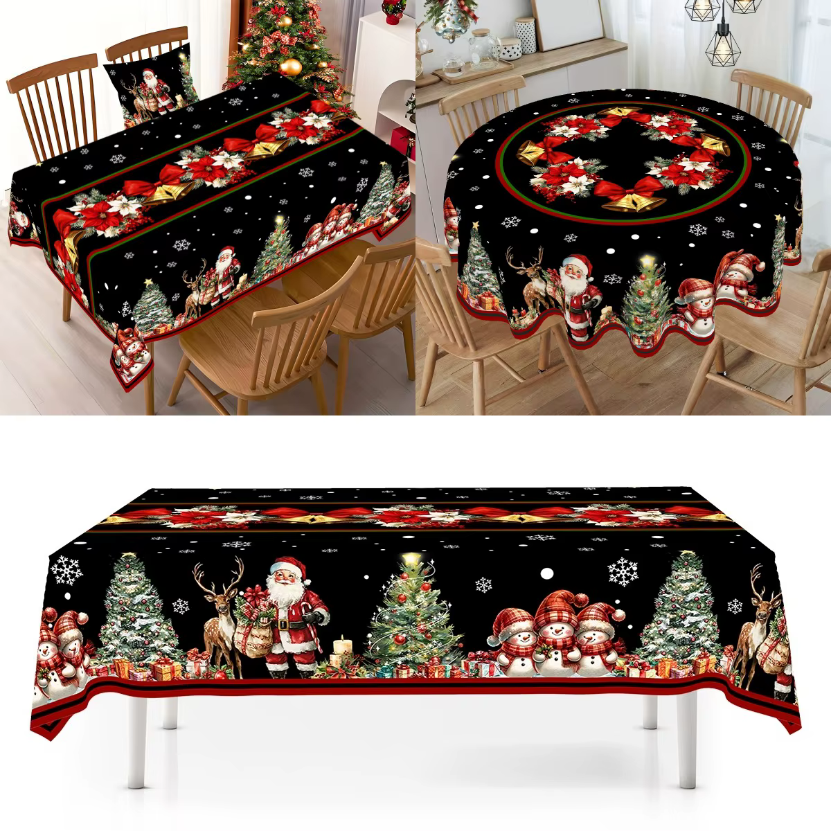Nappe de noël décorations de Table de noël pour la maison cuisine salle à manger Navidad nouvel an v