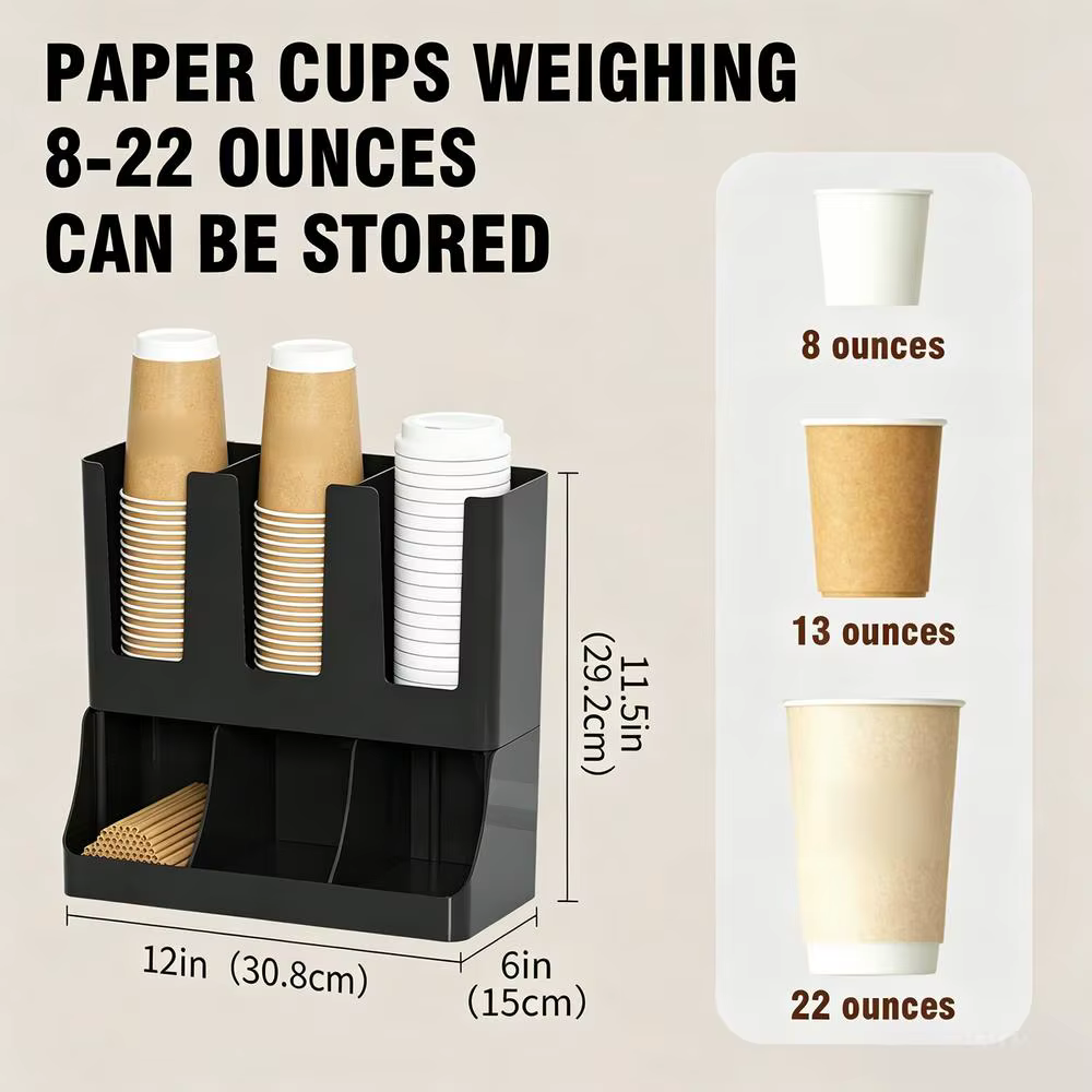 Organisateur de comptoir à 6 compartiments pour dosettes de café, thé et condiments, support gain de