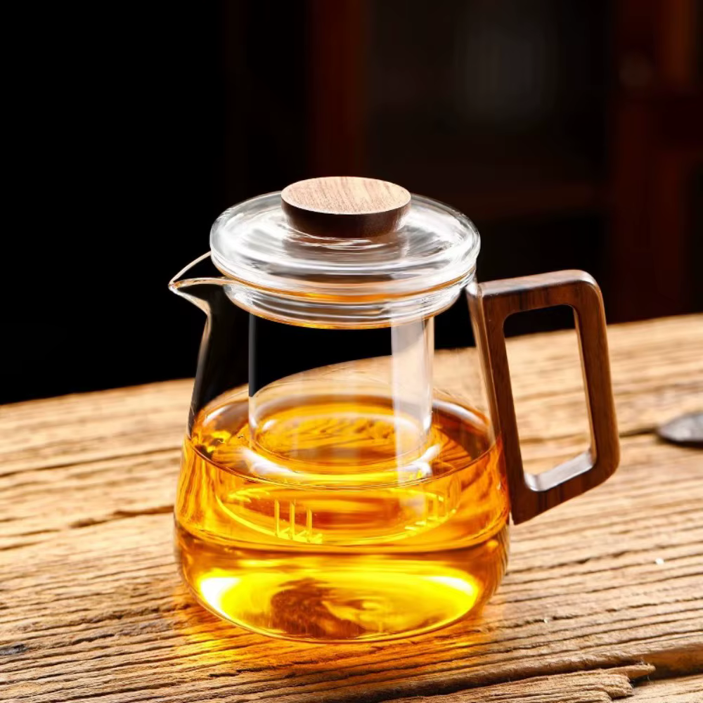 Théière en verre épais, résistante aux hautes températures et à la chaleur, séparation du thé, contr