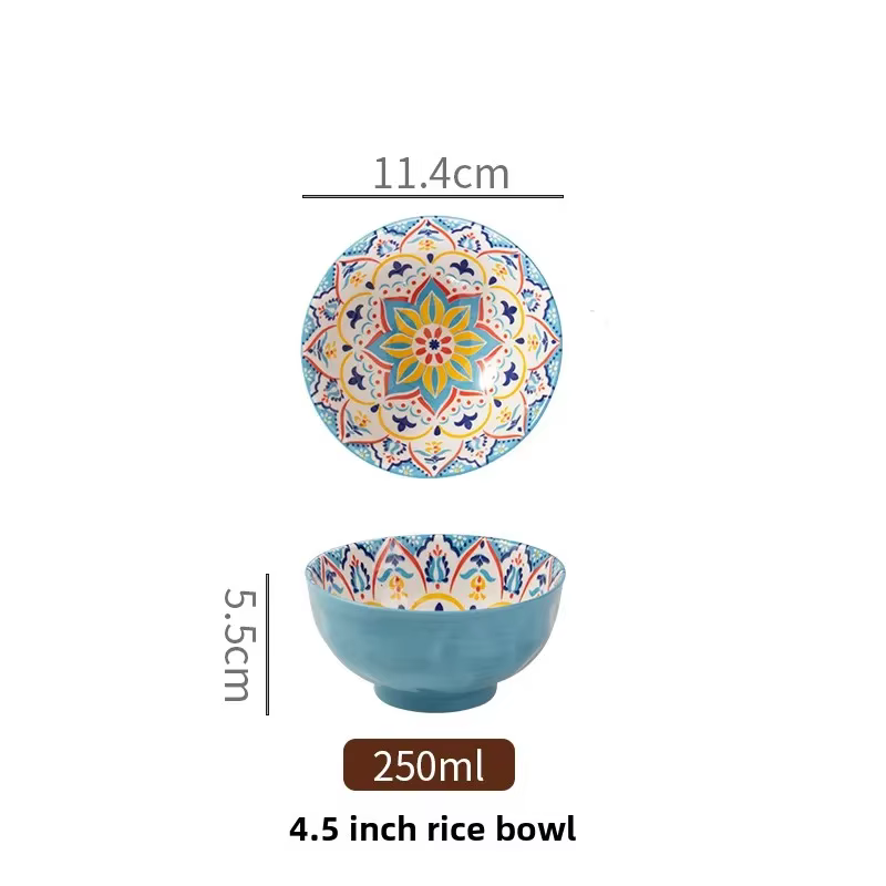 Bol à riz bohème, personnalité créative pour la maison, bol en céramique, niveau d'apparence élevé, 