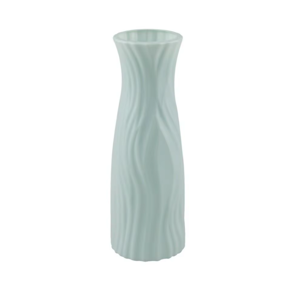 Vase à Fleurs en Plastique et Céramique Solide, Récipient de Décoration de Salon