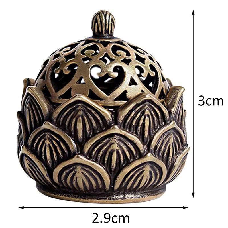 Brûleur d'encens décoratif de table, porte-encensoir en cuivre, ornement de bureau, magasin, bureau,