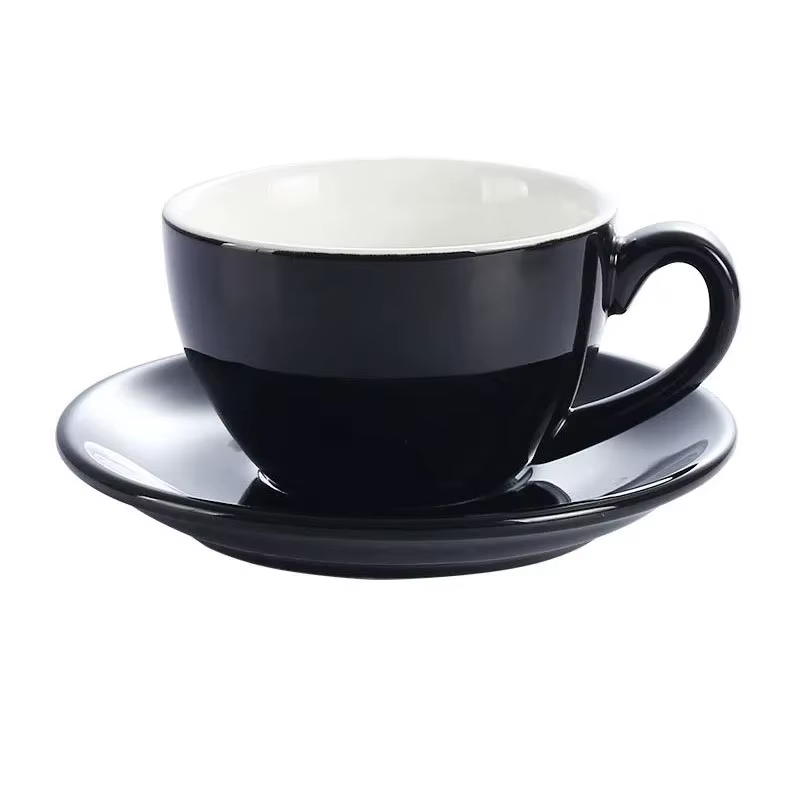 Leeseph – tasse à café en céramique avec soucoupe, ensemble à expresso moderne européen pour Latte,