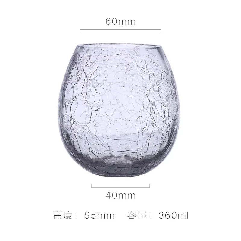 Verre craquelé sur glace créatif de style japonais, verre à eau domestique, verre à vin étranger, ta