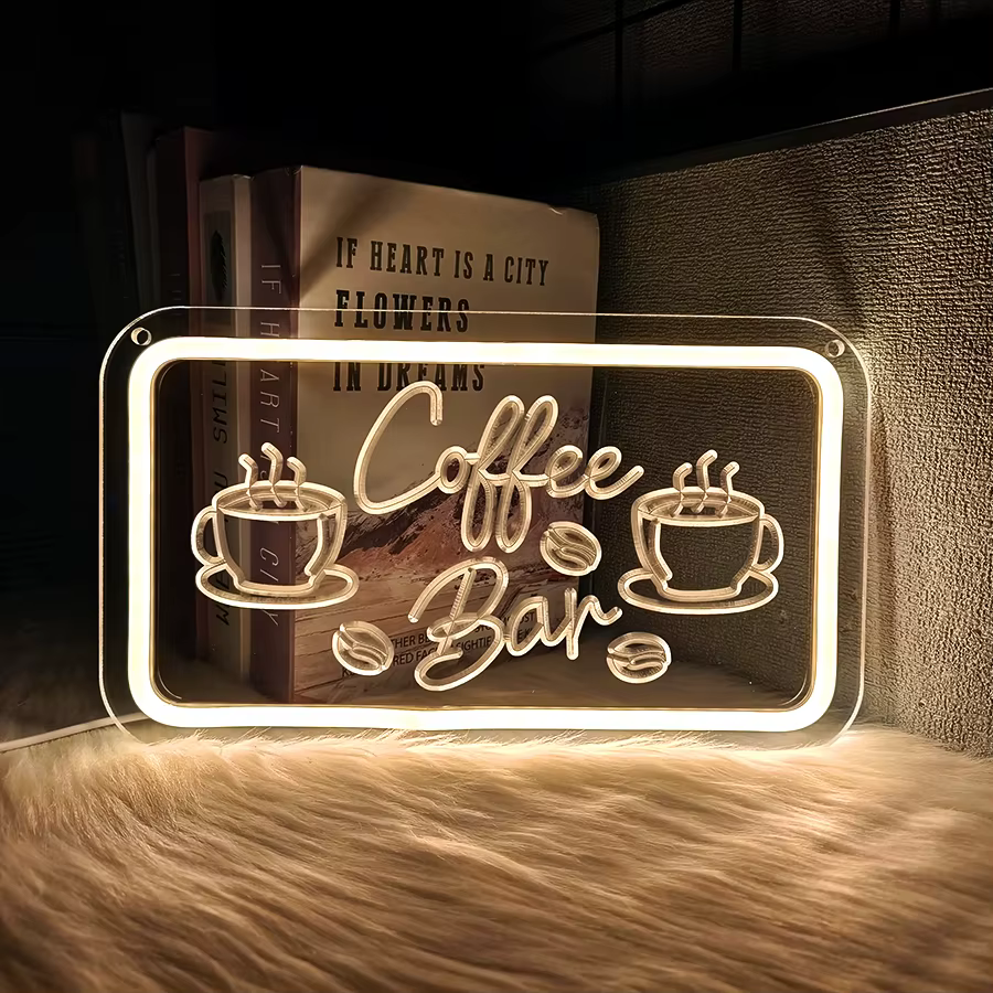 Enseignes au néon de la série café pour la décoration murale, lumières au néon Led pour café, maison