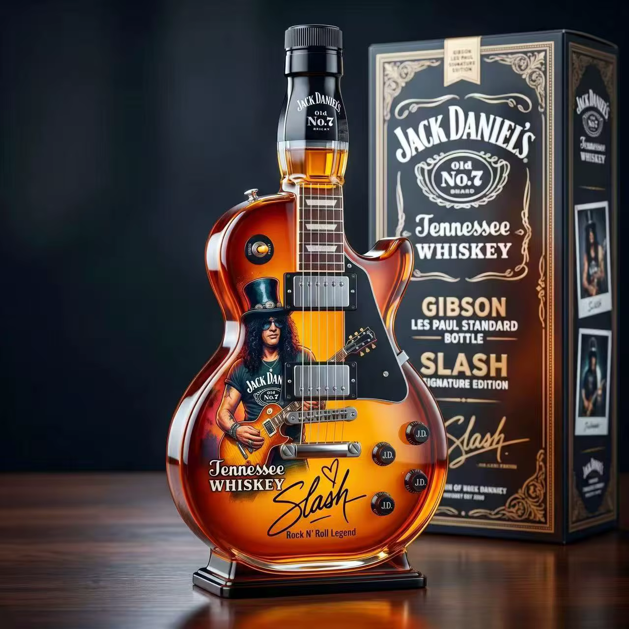 Carafe à whisky rétro en forme de guitare rock, bouteille à liqueur vintage sur le thème du rock, wh