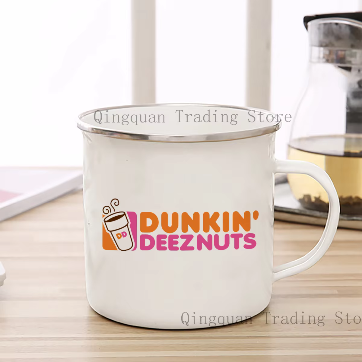Dunkin Deeznuts tasse émaillée tasse à café 11oz céramique café thé cacao tasse poignée thé boisson