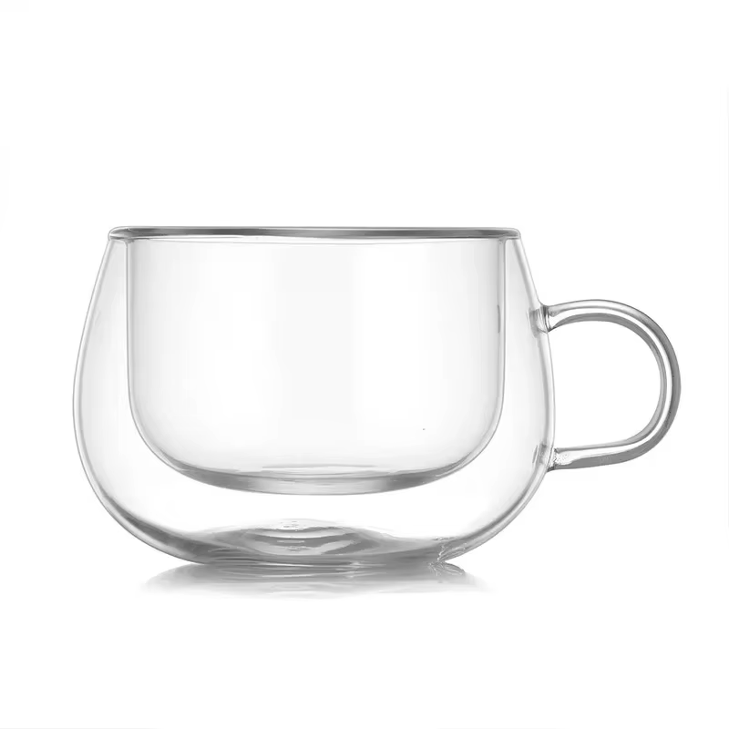 Verres transparents faits à la main résistants à la chaleur à Double paroi, tasses à bière, café, th