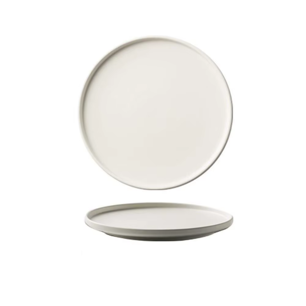 Assiette à steak en céramique, plat de service durable, plateau de rangement créatif multifonctionne