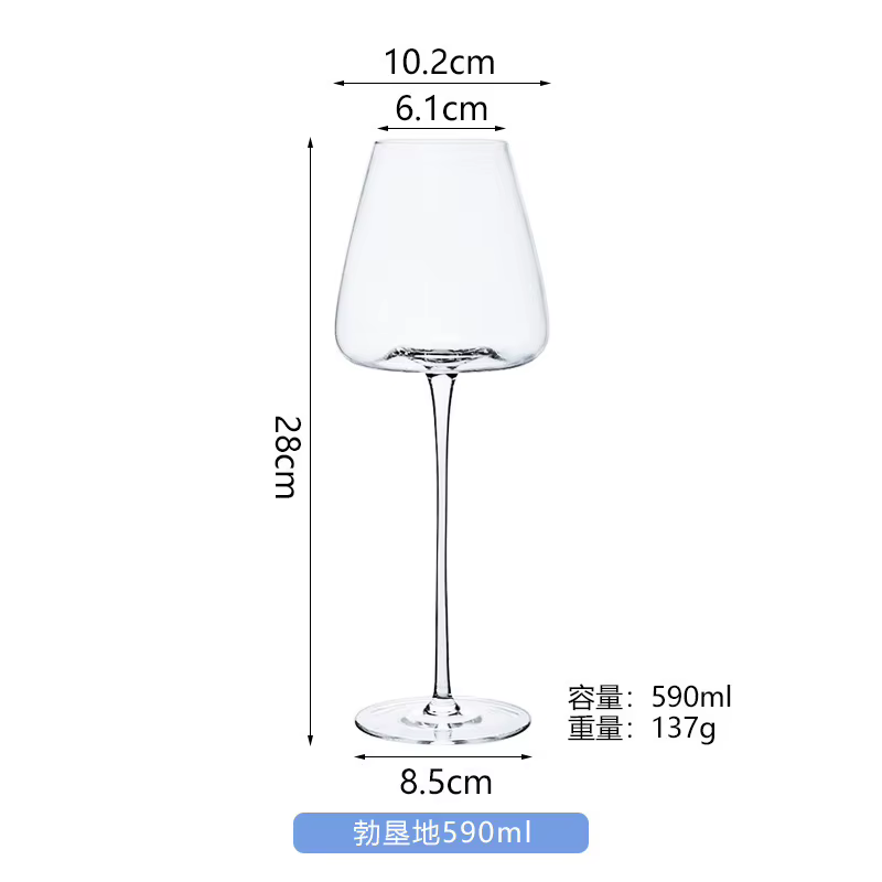 Grands verres à vin européens bordeaux clair verres à vin rouge verre de cristal de grande valeur ve