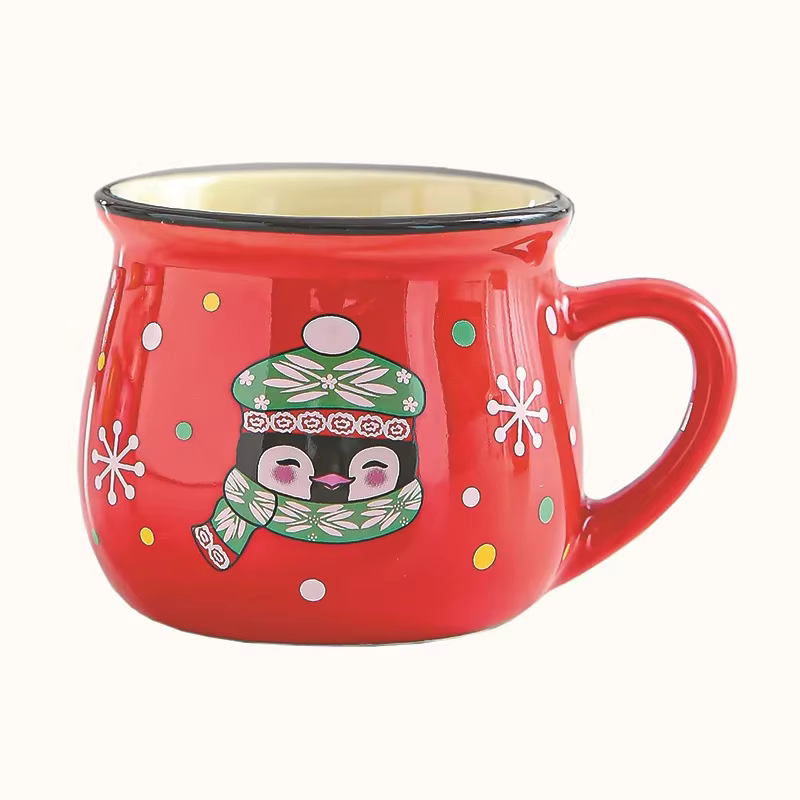 Tasses de noël en céramique de 150ML, Style père noël, mignon, bonhomme de neige, élan, Mousse, pour