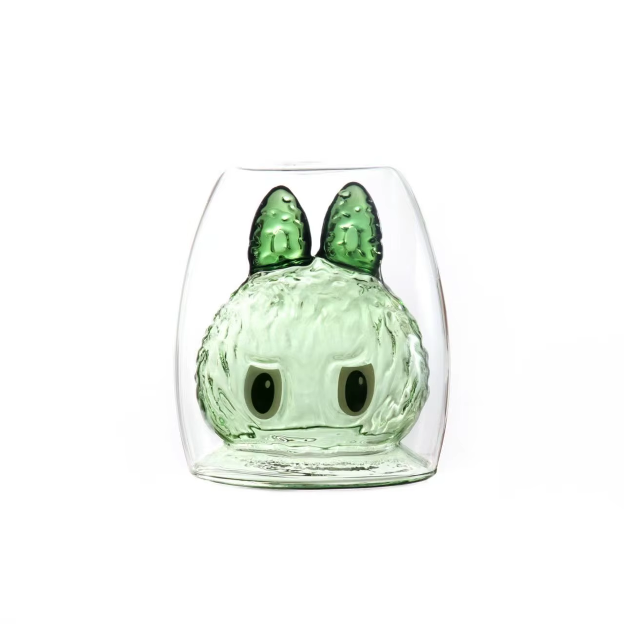 Tasse à café en verre à Double paroi, lapin maléfique, tasse en verre d'animal, tasses à café mignon