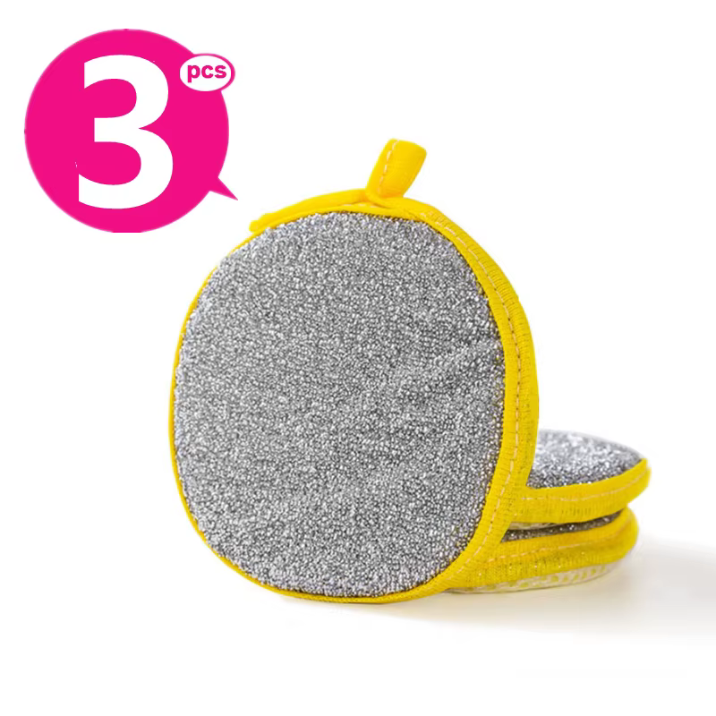 Éponge à vaisselle Double face, brosse de lavage de la vaisselle, casserole, Pot, éponges de lavage 