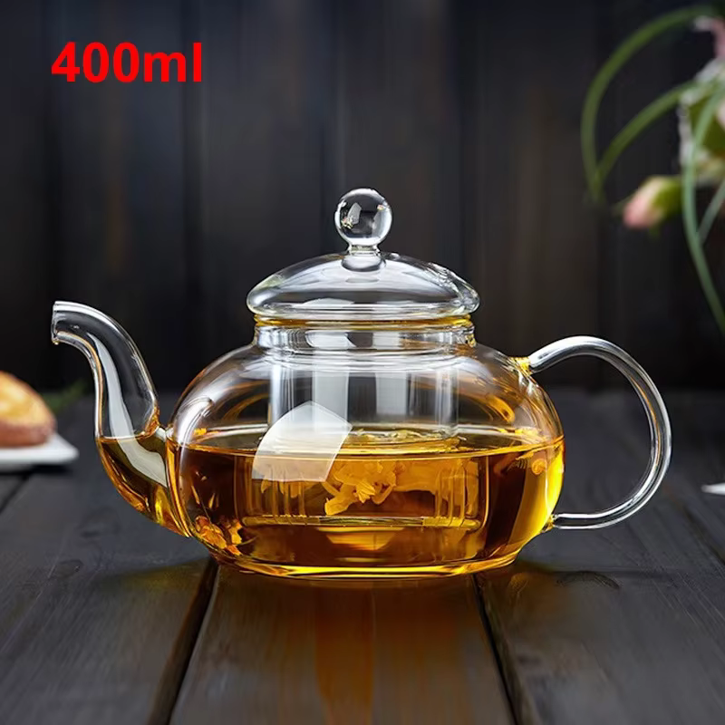 Théière en verre Transparent 400/600/800/1000ML, ensemble d'outils pour théière Puer domestique, vai