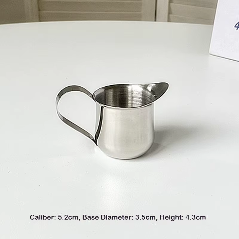 Pichet à café et à lait en acier inoxydable de 2/3/5/7 oz avec bec verseur, idéal pour le café expre