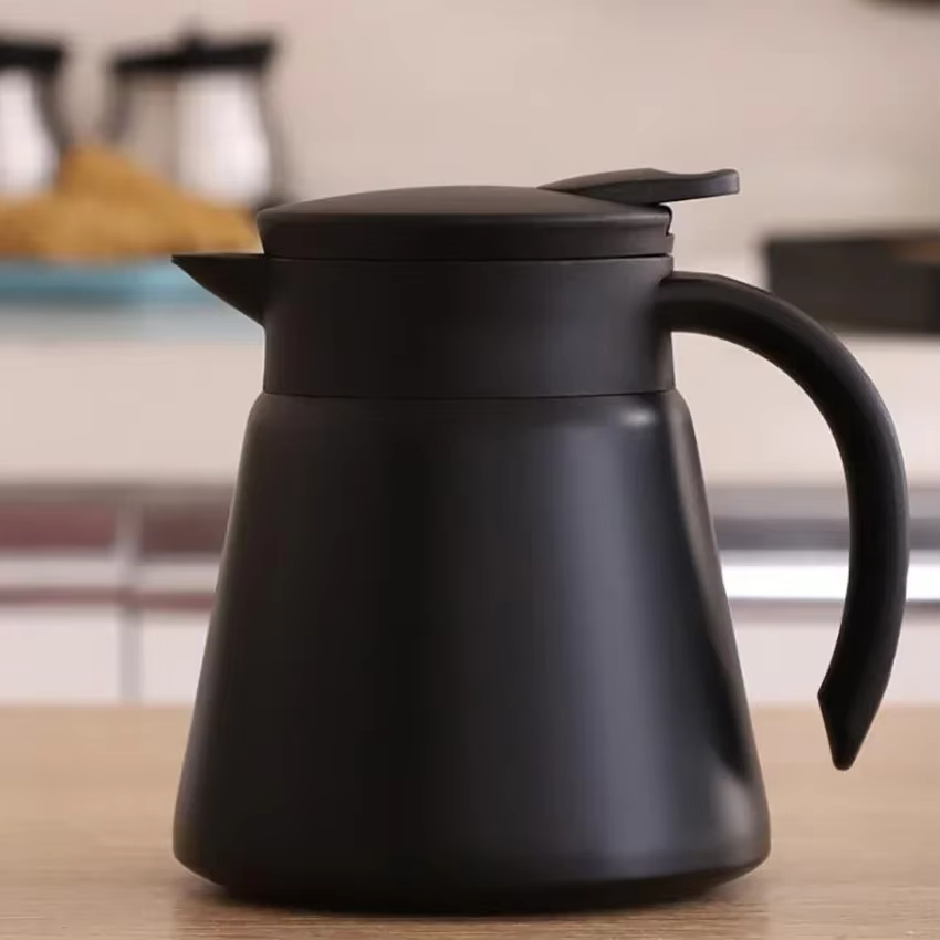 Carafe à café thermique en acier inoxydable, thermos à double paroi pour la maison et le bureau, gar