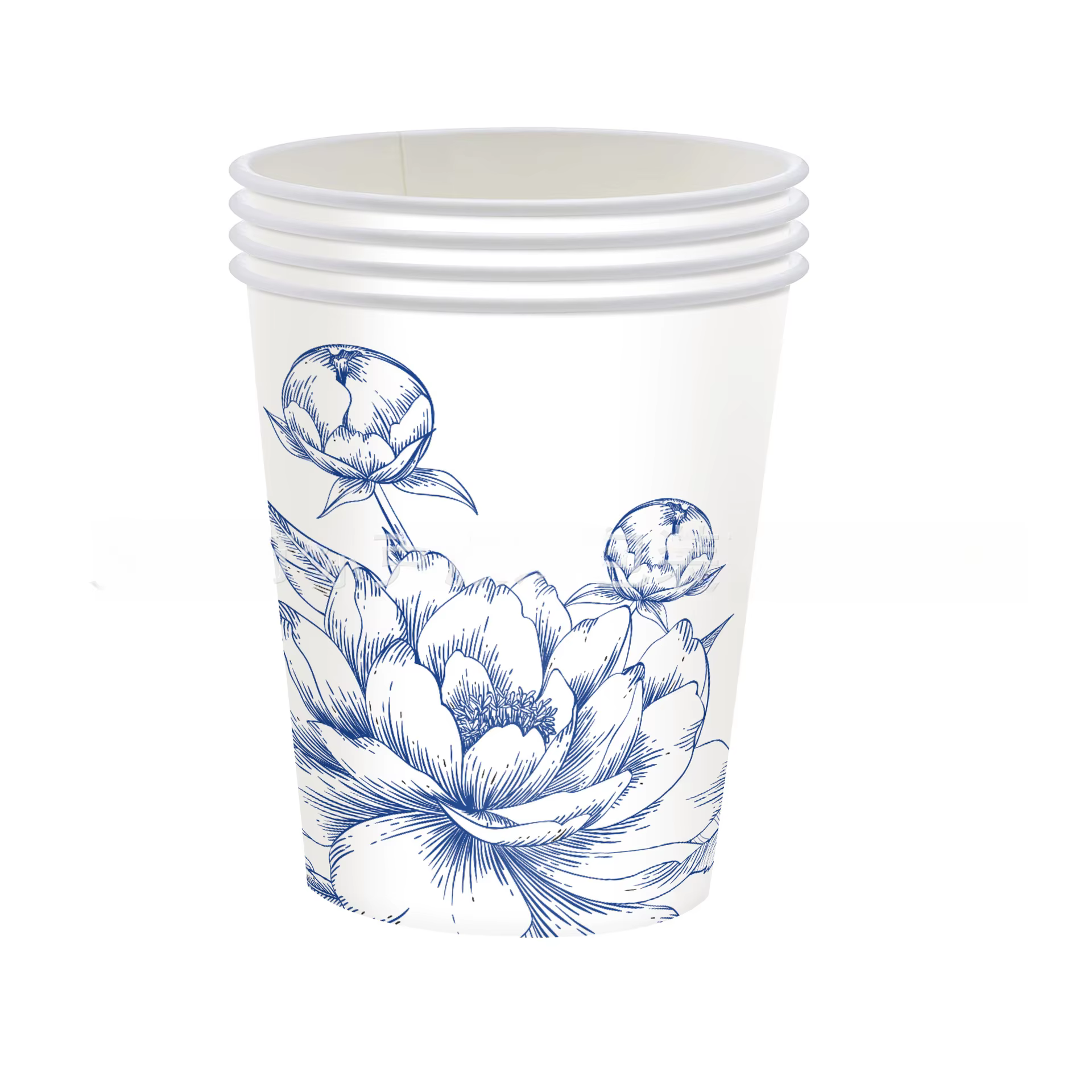 Ensemble de vaisselle de fête en porcelaine blanche et bleue minimaliste de Style chinois, assiettes