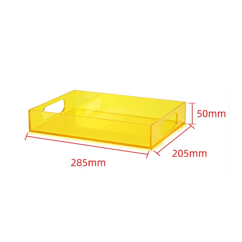 Boîte de rangement en acrylique transparent avec poignée, seau pour cosmétiques, bijoux, articles de